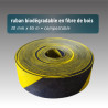 Ruban biodégradable fibre de bois bicolore 3 cm x 65 m - Rubalise.fr